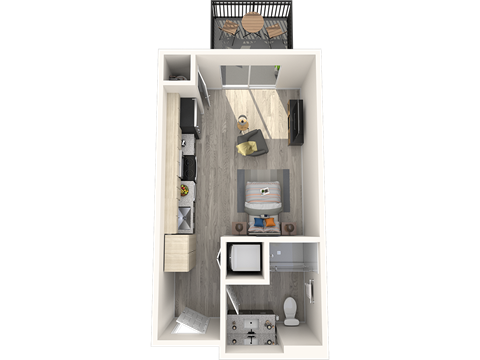 a bedroom floor plan with a toilet and a sink